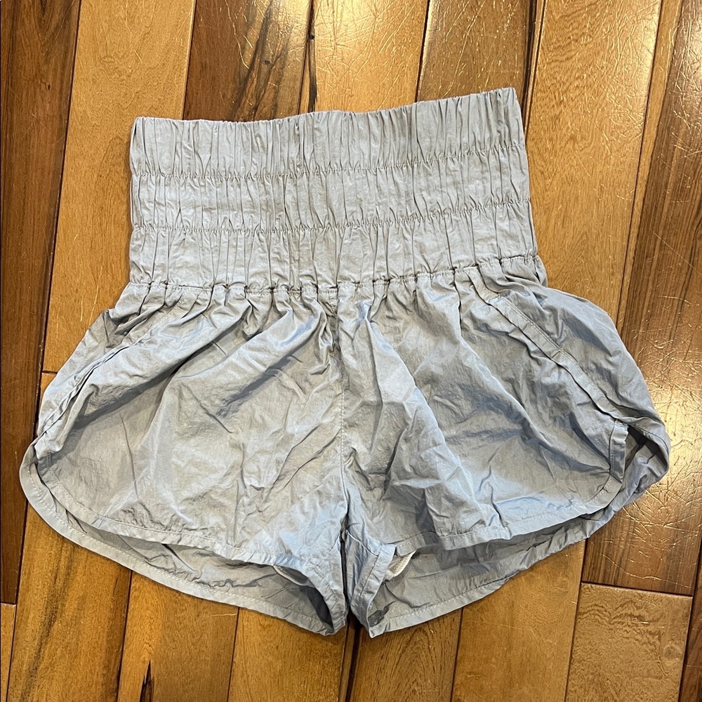 Free People Light Gray High-Waisted Shorts